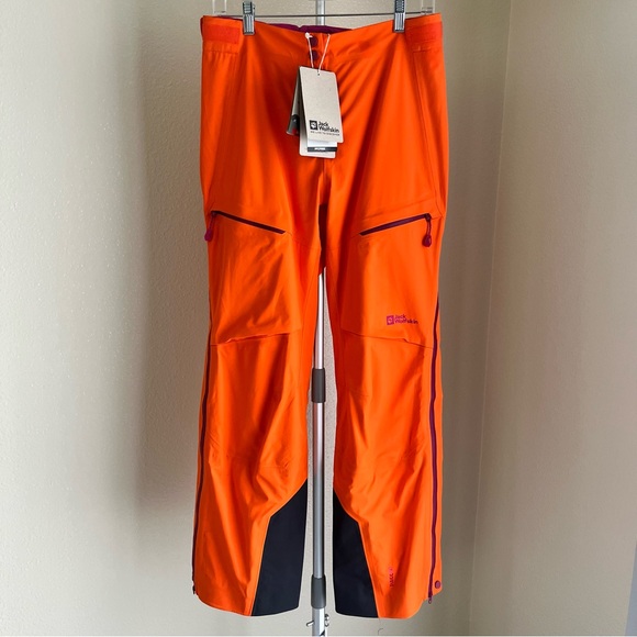 Jack Wolfskin Alpspitze Pro 3L Pants Orange Women’s Size S NWT